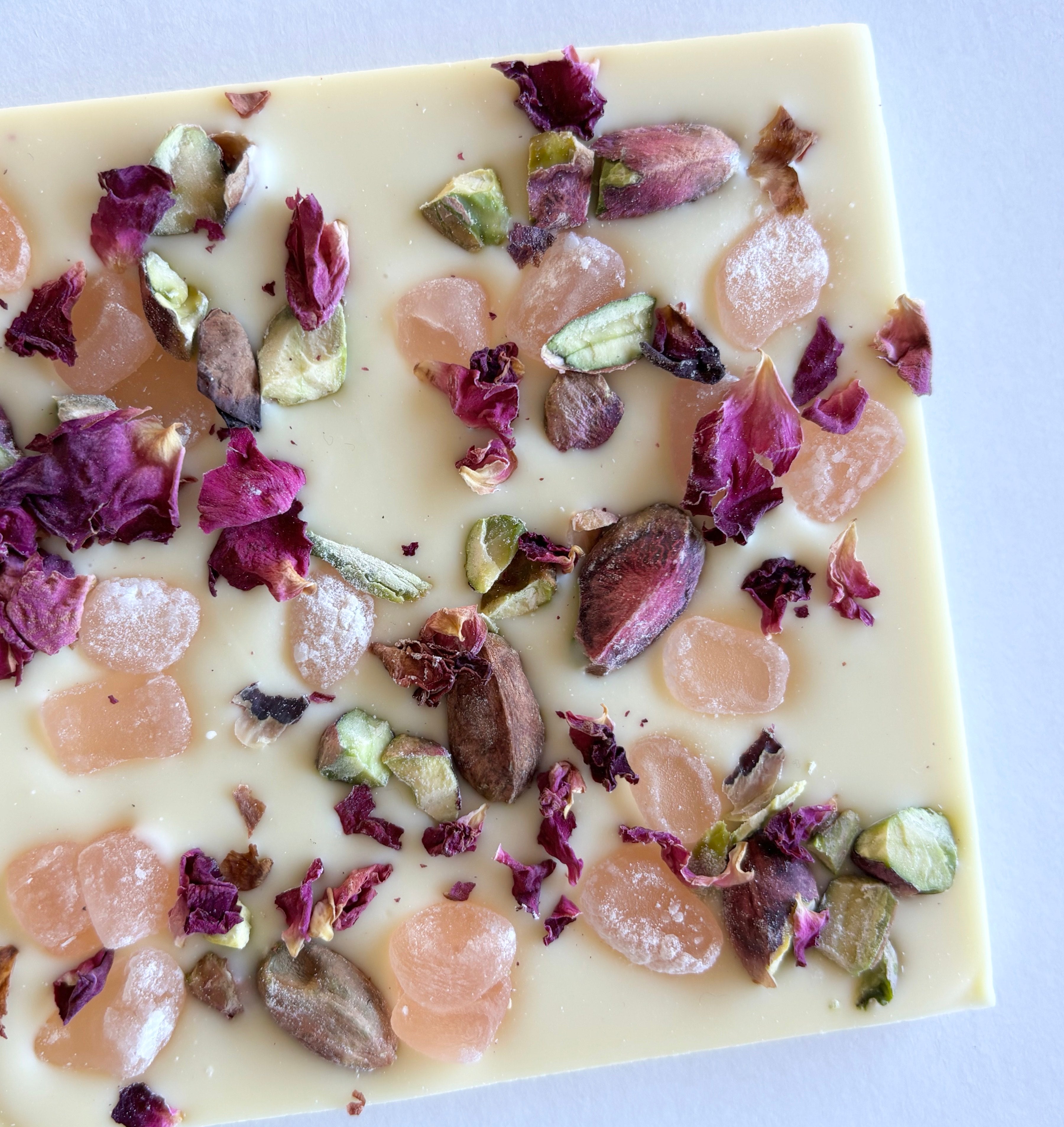 Chocolate Bar - Turkish Delight, Rose petals & Pistachios