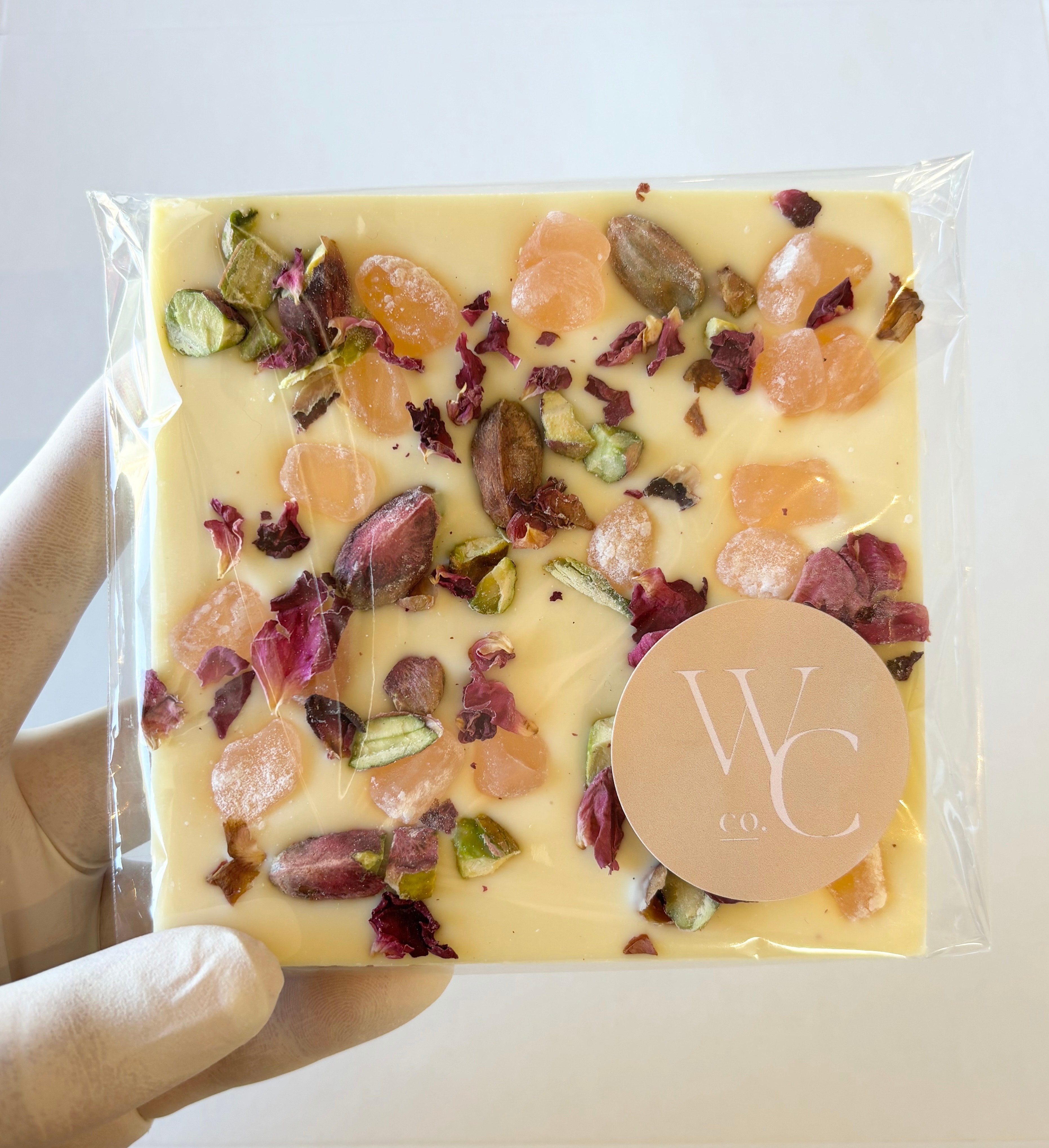 Chocolate Bar - Turkish Delight, Rose petals & Pistachios