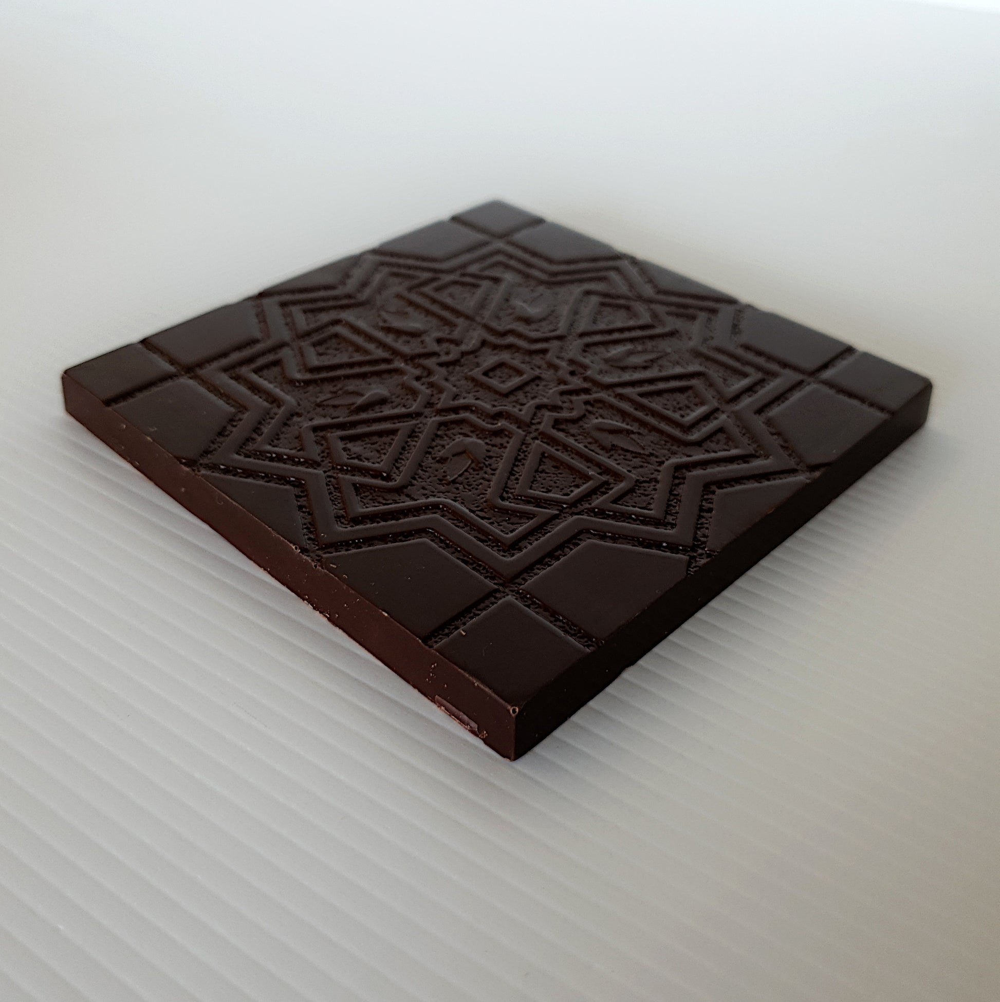 Beautiful design plain chocolate bar made with Callebaut Belgian 54% dark chocolate