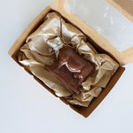 Load image into Gallery viewer, Handmade Belgian chocolate cow made in Milton NSW at Woodstock Chocolate Co. 
