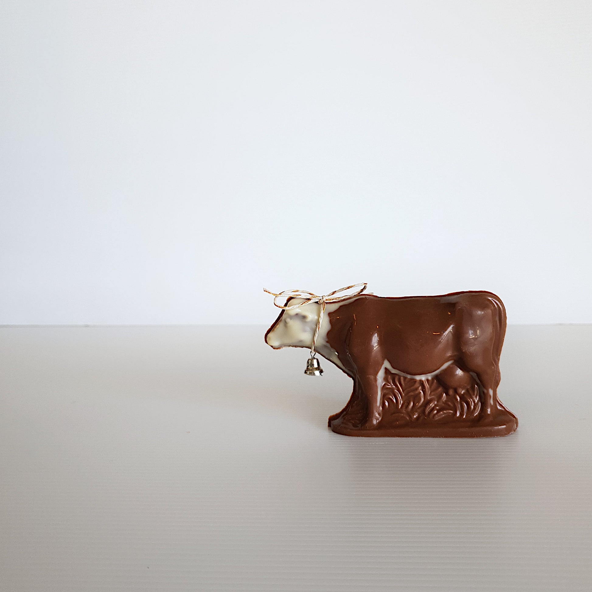 Belgian milk chocolate cow. Hereford, Friesian and Angus breed available. Made in Milton NSW at local chocolate shop - Woodstock Chocolate co.